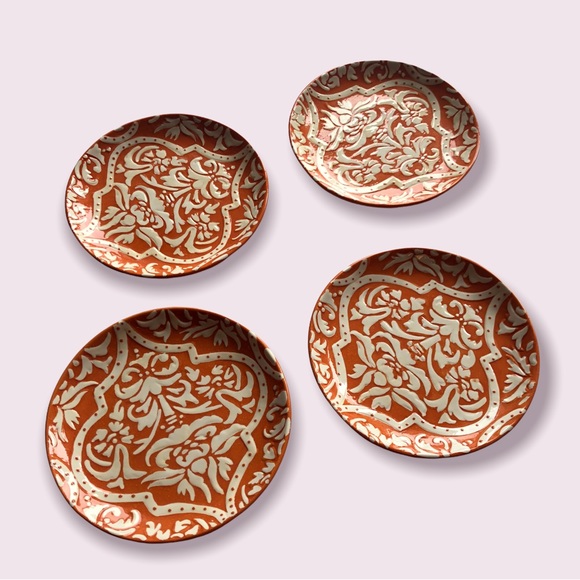 Pottery Barn Dining Pottery Barn Orange Dinner Plates Poshmark